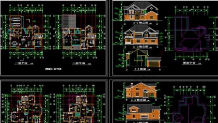 高级别墅建筑施工图