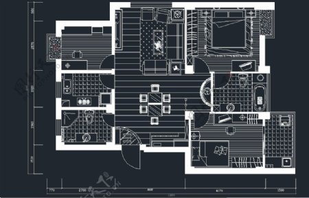 家装总平面图以CAD2004版本