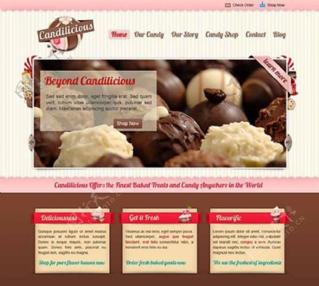 巧克力网页设计UI素材