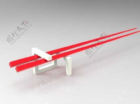自封的立方体筷架