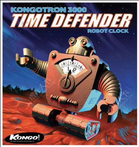 kongotronic3000后卫机器人时钟时间