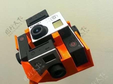 GoPro英雄3黑装多相机公司新的6倍凸轮球面支座