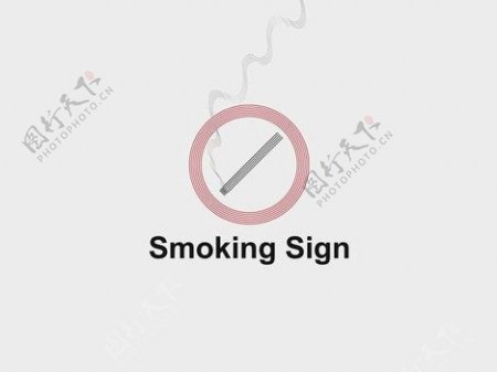 吸烟的标志的PowerPoint模板