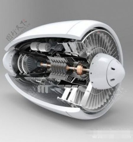 航空器发动机3D模型下载.