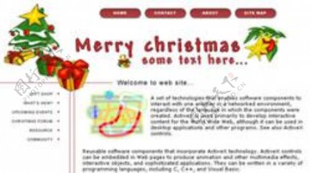 欧美圣诞节网页模板
