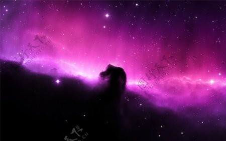 紫色星空背景图片