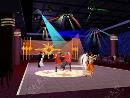 舞厅模拟图图片
