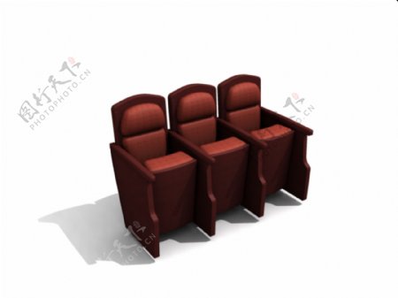 豪华影院公共座椅3D模型