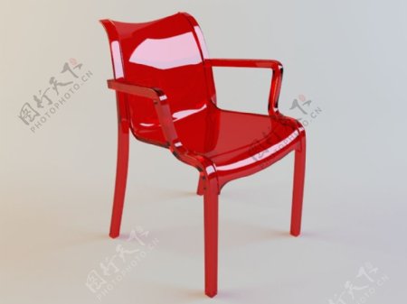 红色艺术椅子