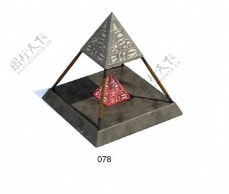 3d镂空金字塔套小金字塔