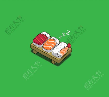睡觉的寿司三剑客