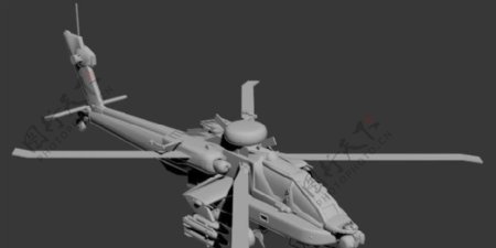 阿帕奇直升机带动作绑定ApachehelicopterpreriggedmodelCraftDirectorStudio