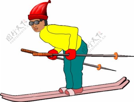 滑雪的人剪贴画