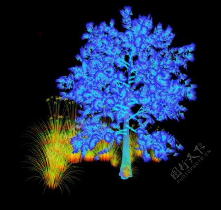 荧光树模型下载