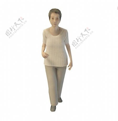 走路的女人3d模型