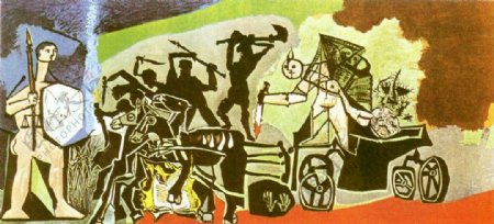 1952Laguerre西班牙画家巴勃罗毕加索抽象油画人物人体油画装饰画