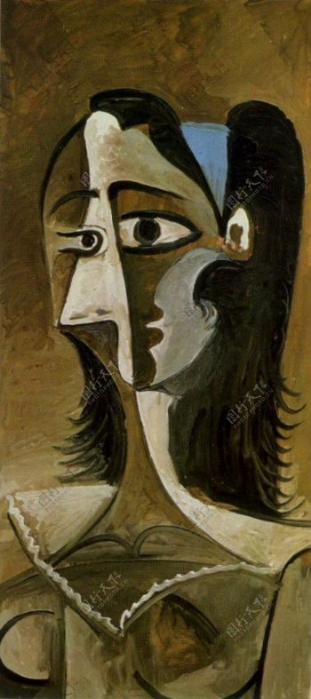 1962BustedefemmeIII西班牙画家巴勃罗毕加索抽象油画人物人体油画装饰画
