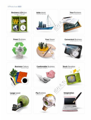 环保商务网络元素图片