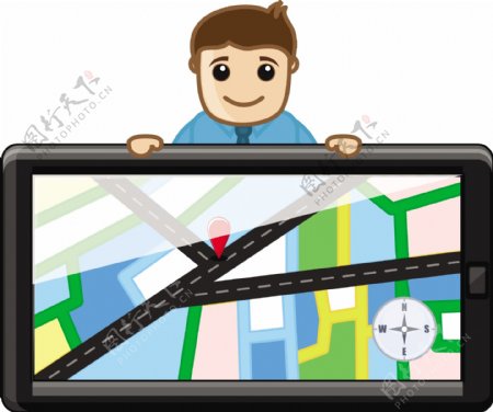 GPS装置系统图人背后的概念