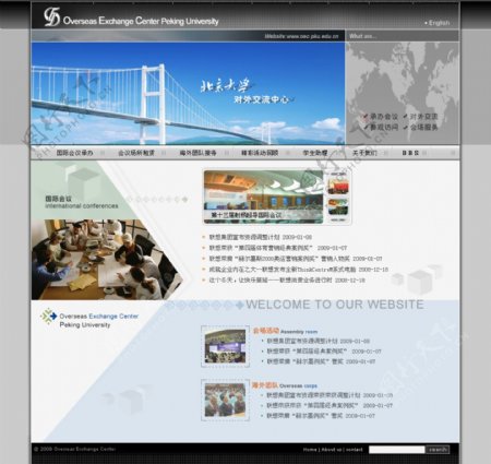 对外交流中心网页模板