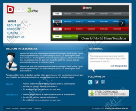 大气企业CSS网页模板