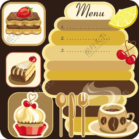 蛋糕菜单封面图片