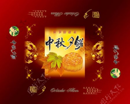 中秋月饼传统节日素材