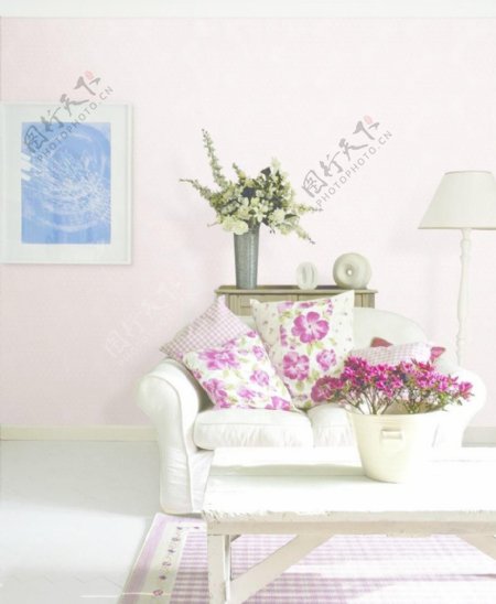 家居生活粉色壁纸图片