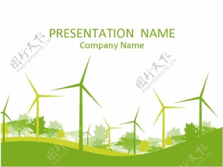 绿色风力能源工业PPT幻灯片