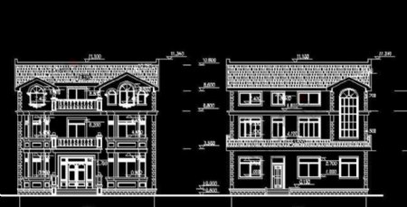 带露台三层农村独立住宅建筑结构设计施工图nbsp20x11