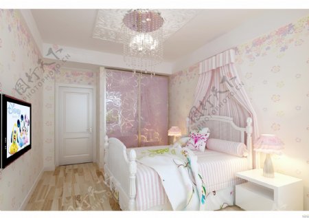 粉色公主卧室