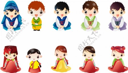 韩国传统服饰儿童