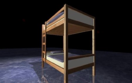 高低床3D模型