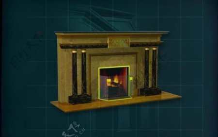 装饰构件之壁炉3D模型壁炉009