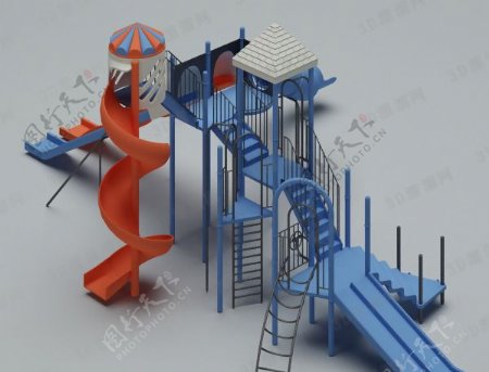 3D滑滑梯模型