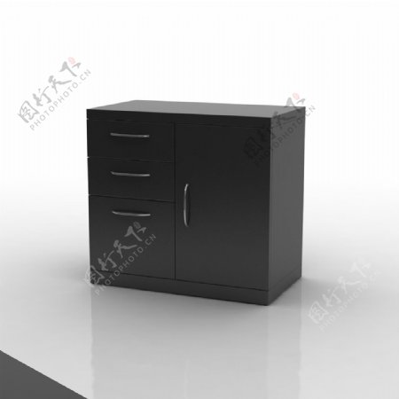 3d模型黑色柜子