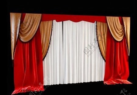 大红色成品窗帘Curtain15