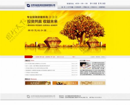 华赢投资网站设计图片