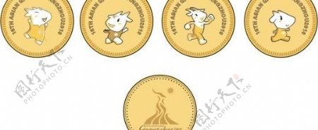 亚运会纪念金币图片