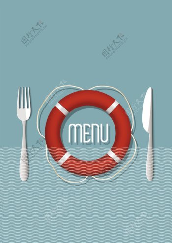 海鲜餐厅变化5复古的菜单设计