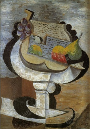 1917Compotier西班牙画家巴勃罗毕加索抽象油画人物人体油画装饰画