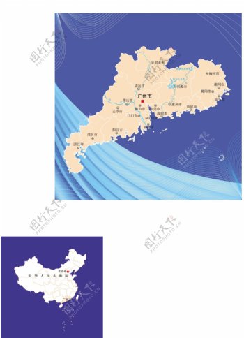 广东地图模板下载