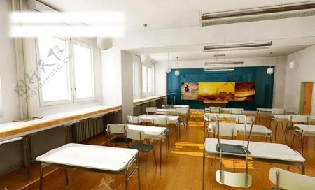 室内设计室内空间教室3d效果图图片