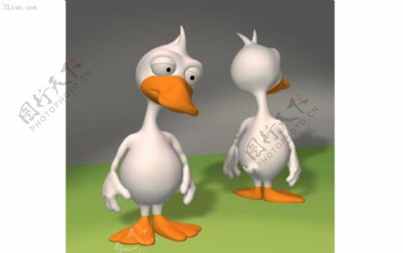 3D卡通鸭子模型