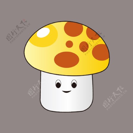 印花矢量图可爱卡通卡通动物蘑菇色彩免费素材