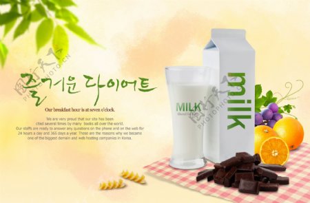 牛奶食物素材图片