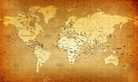 世界地图古典老地图