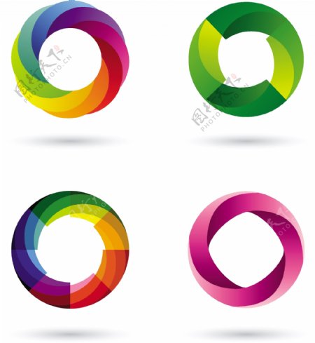 3d动感圈圈logo图片