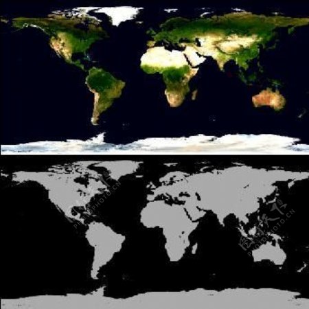 地球表面贴图黑白贴图