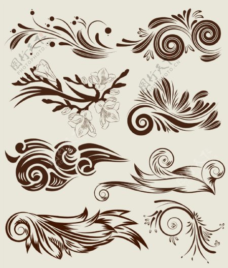 欧式古典装饰花纹底纹图片
